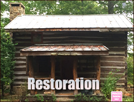 Historic Log Cabin Restoration  Mount Zion, Georgia